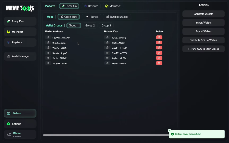 Quick Buys Feature