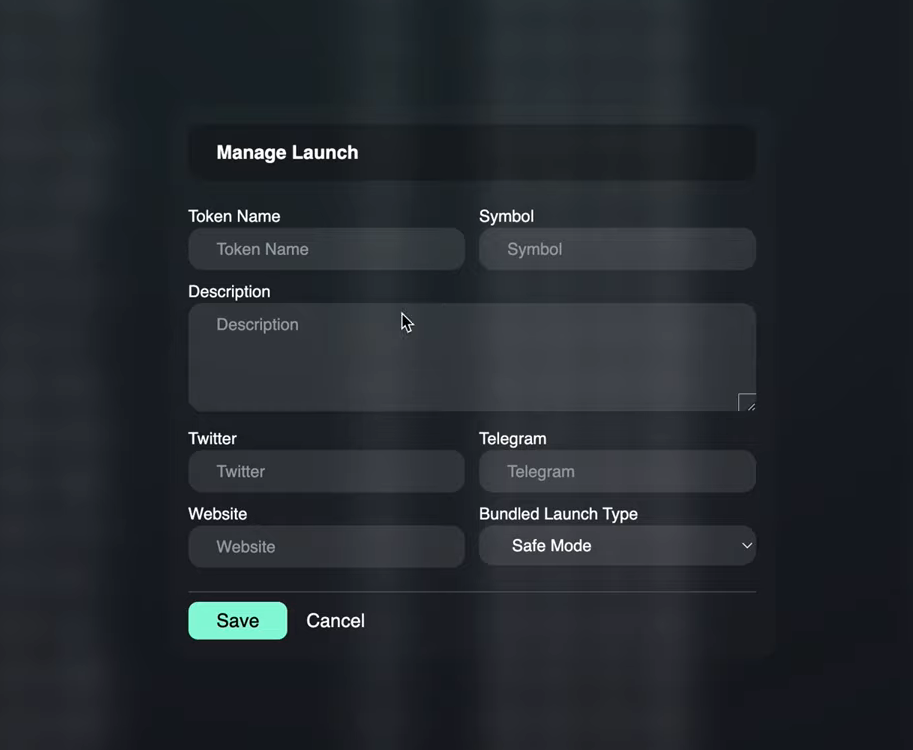 Token Launch Feature